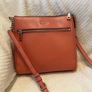 Authentic DKNY Crossbody Light Pink/Salmon Messenger Bag